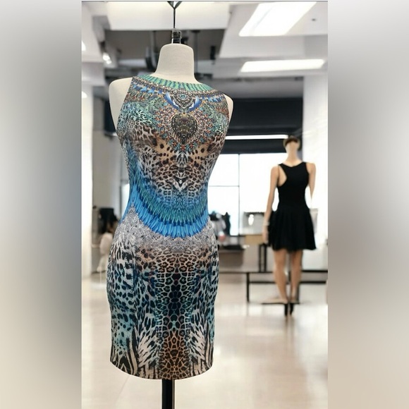 Venus Ladies' Leopard Print Bodycon Dress.; size XS - Picture 8 of 11